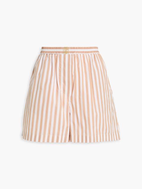 Brunello Cucinelli Striped cotton and silk-blend shorts