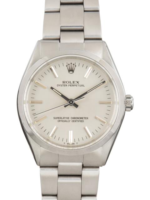 ROLEX Used Rolex Oyster Perpetual 34 Stainless Steel Ref 1002 Silver Dial