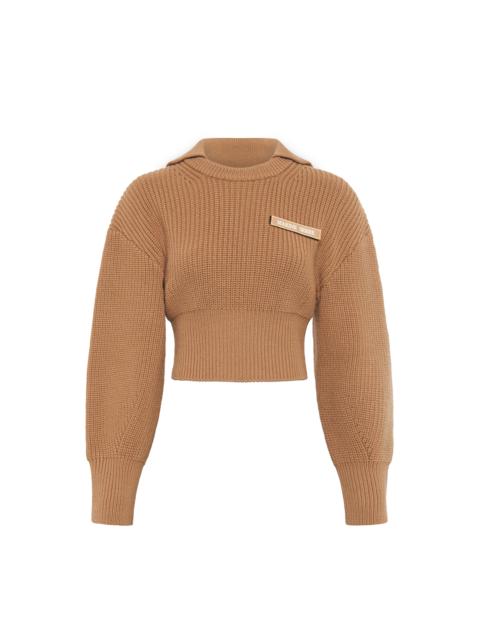 Marine Serre Half Cardigan Knit Sailor Sweater