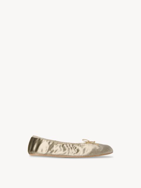 The Row Round Ballet Flat in Velvet