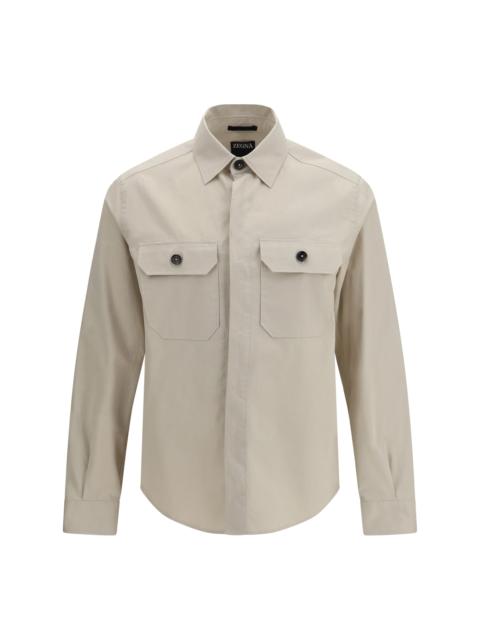 ZEGNA Zegna Linen Wool And Silk Shirt Jacket
