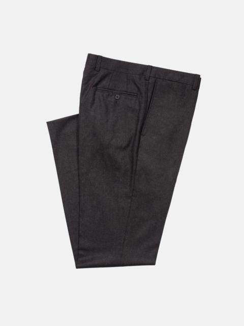 J. PRESS MADE-IN-CANADA DARK BROWN WOOL FLANNEL TROUSER