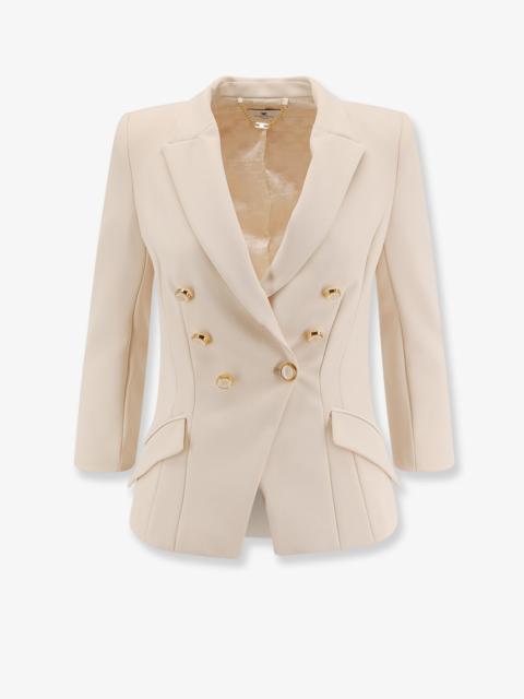 ELISABETTA FRANCHI Fitted Blazer With Logoed Buttons