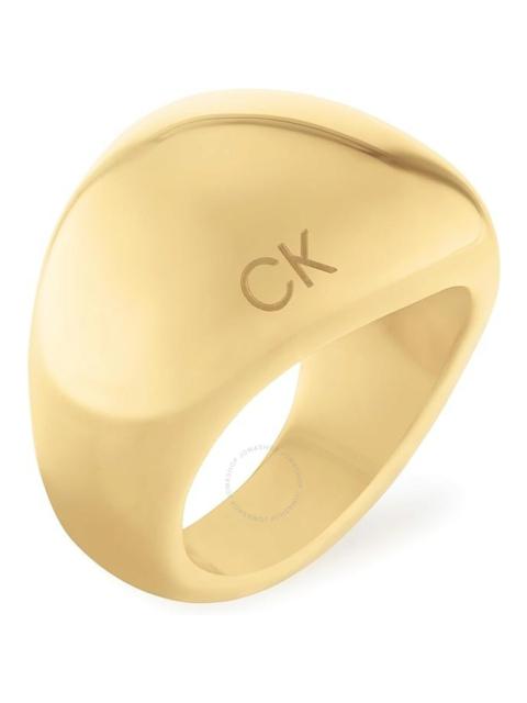 Calvin Klein - Calvin Klein Ladies Playful Organic Shapes Yellow Gold Plated Ring