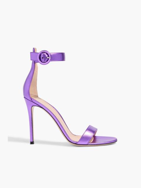 Gianvito Rossi Portofino 105 metallic leather sandals