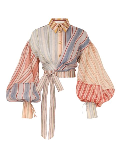 Zimmermann REBELLION STRIPED BLOUSE