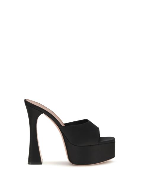 Amina Muaddi Amina Muaddi Dalida Satin Sandals Black