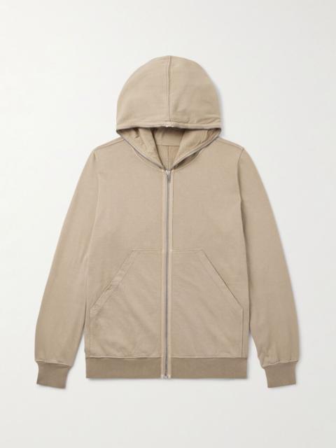 Rick Owens DRKSHDW Cotton-Jersey Zip-Up Hoodie Beige
