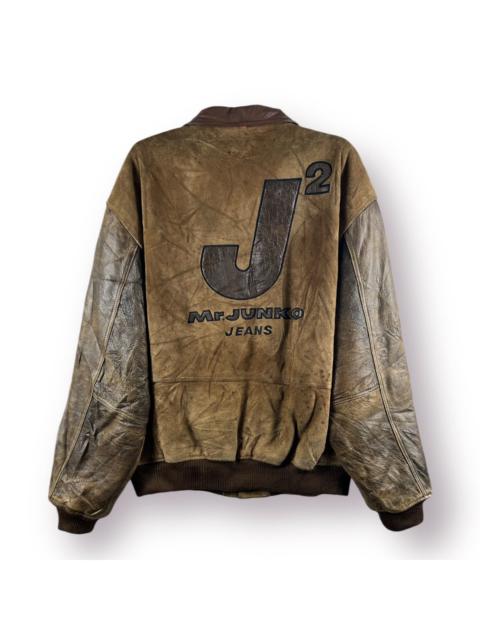 Other Designers Mr. Junko - 🔥Leather Varsity Jacket Mr Junko Jeans- L