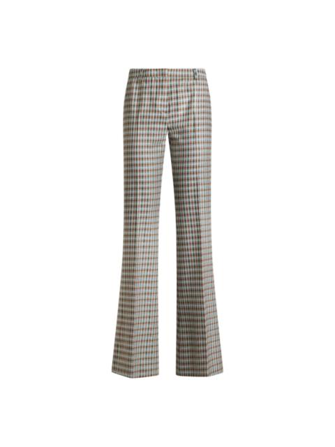 Etro gingham flared trousers