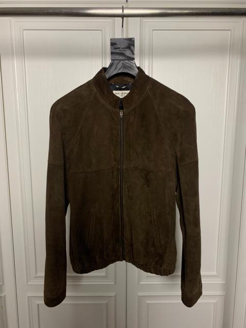 SAINT LAURENT Saint Laurent 15FW Brown Suede Racer Jacket