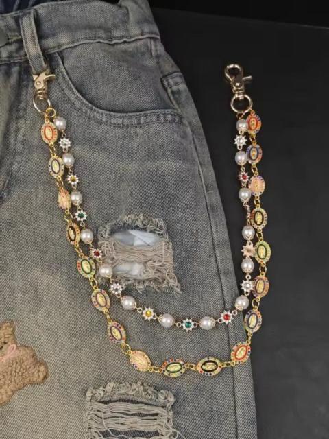 Other Designers Jewelry - Multicolored Pearl Pants Chain