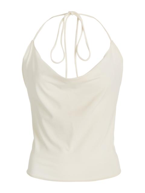 ÉTERNE Chloé Jersey Halter Top white
