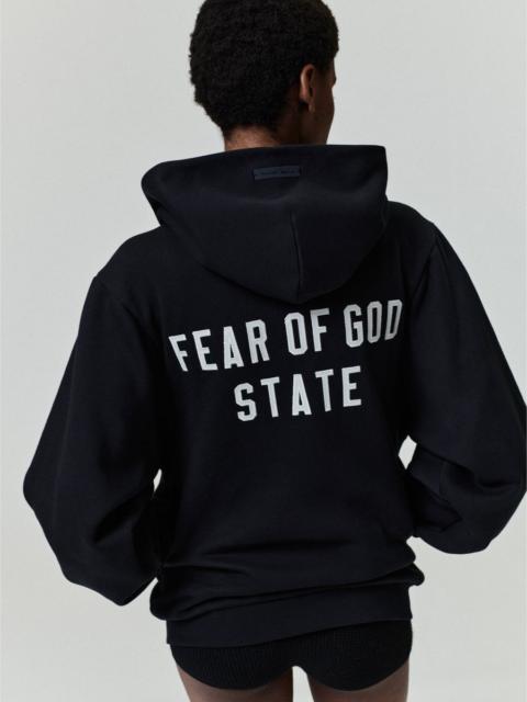 ESSENTIALS Womens 90's Fleece Zip-Up Hoodie