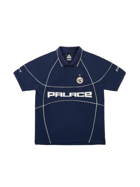 PALACE PRO TEAM PIPED POLO NAVY