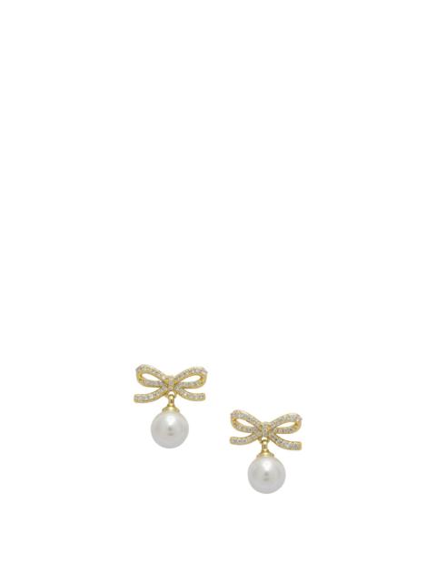self-portrait Self-portrait Pearl and Crystal Earrings Gold