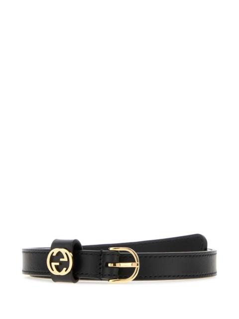 GUCCI Gucci Women Black Leather Belt