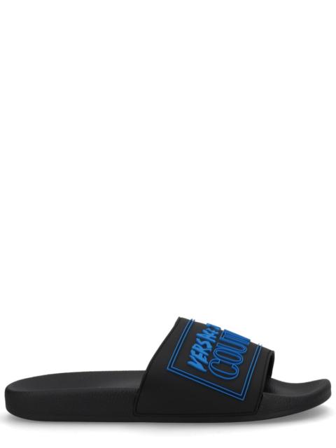 VERSACE JEANS COUTURE RUBBER SLIDES WITH LOGO