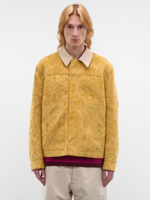 Junya Watanabe MAN Yellow Floral Jacquard Workwear Jacket