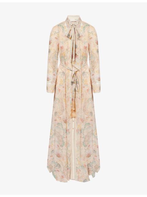 Zimmermann Pussybow Shirt Woven Midi Dress
