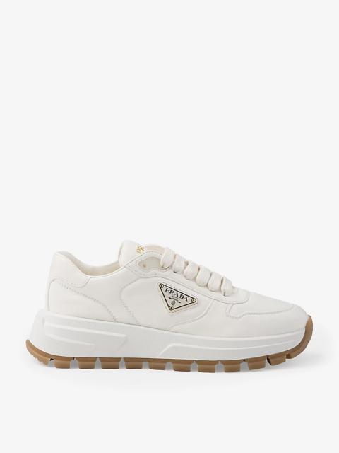 Prada Brand-plaque leather low-top trainers