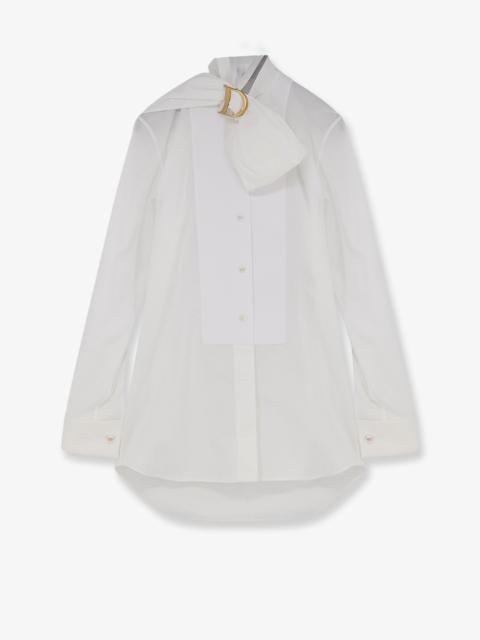 Dior Dior Cotton Shirt With Metal Logo Detail