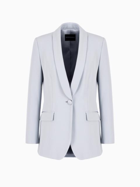 EMPORIO ARMANI Envers-satin, shawl-collar jacket