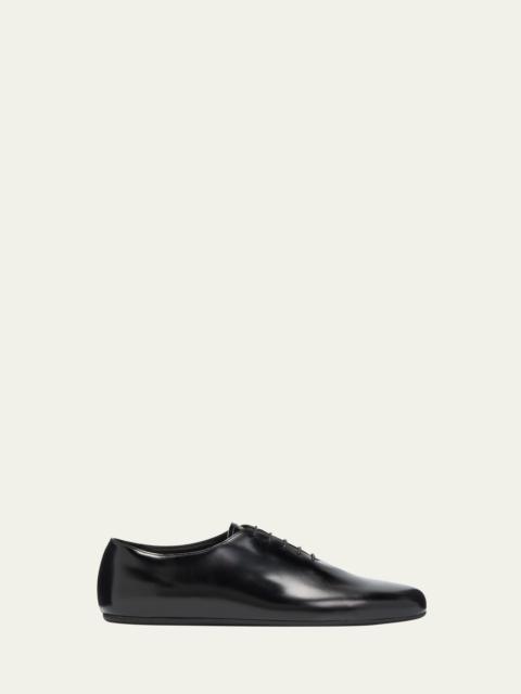 Prada Men's Analog Brushed Leather Oxfords