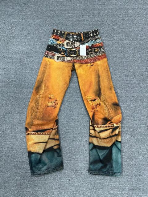 Acne Studios Acne Studios Acne Studios Trompe L'Oeil Belt Print Denim Jeans