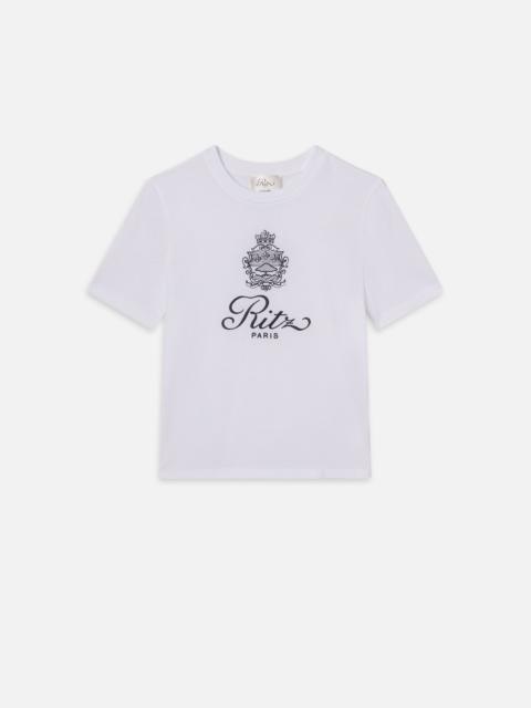 FRAME Ritz Solid Baby Tee in White