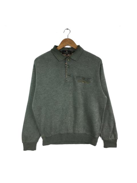 Other Designers Vintage - VINTAGE CLAUDIO VALENTINO PARIS SMALL LOGO POLOS SWEATSHIRT
