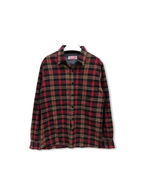 Other Designers Vintage - Vintage Marsala Plaid Tartan Flannel Shirt 👕
