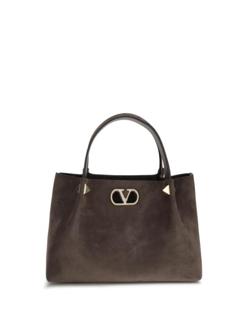 Valentino Valentino Garavani Small Suede Handbag Ebony Brown