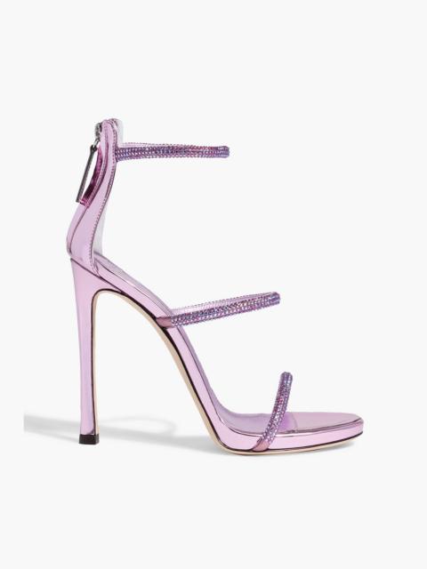 Giuseppe Zanotti Harmony crystal-embellished lamé sandals