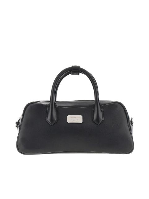 EMPORIO ARMANI Emporio Armani Nappa Leather Bowling Bag Black
