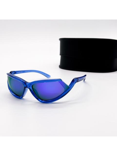 BALENCIAGA NEW BALENCIAGA BB0289S 004 SUNGLASSES BLUE GEOMETRIC EYEWEAR