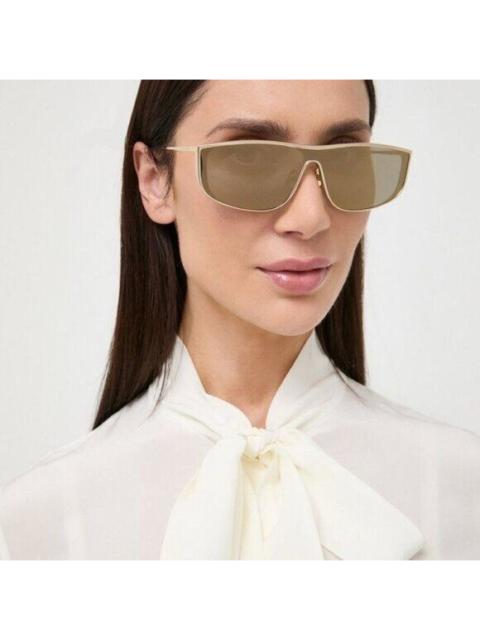SAINT LAURENT NEW SAINT LAURENT SL605 LUNA 004 SHIELD GOLD SUNGLASSES SAIN