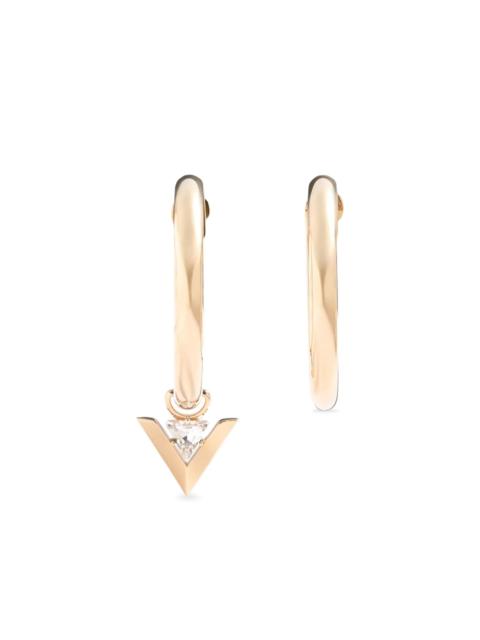 Valentino Je Les V-metal and crystal hoop earrings