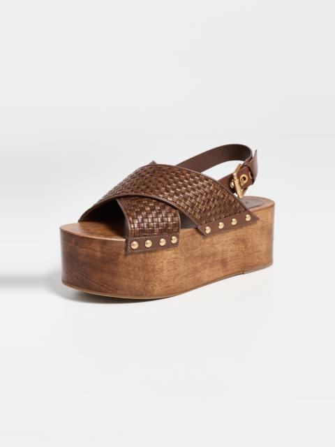 FARM RIO Woven Platform Sandals