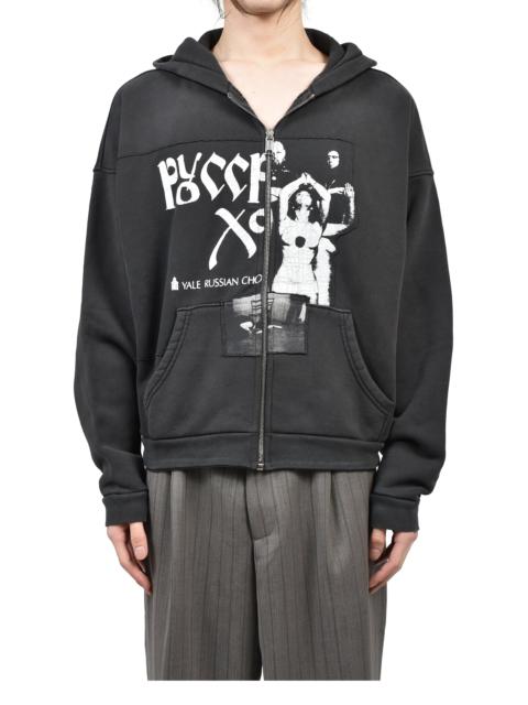 Enfants Riches Déprimés RUSSIAN CHORUS ZIP HOODIE / FADED BLK
