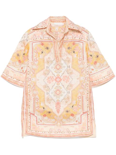 Zimmermann Women Wylie Printed Linen Tunic