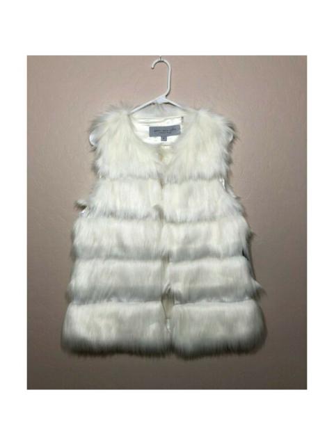 Other Designers Marc New York Andrew Marc White Faux Fur Vest NWT Sz M NWT