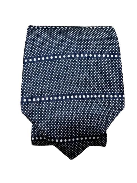 Other Designers Oscar de la Renta Designer Necktie Pointed Polka Dot Blue White One Size
