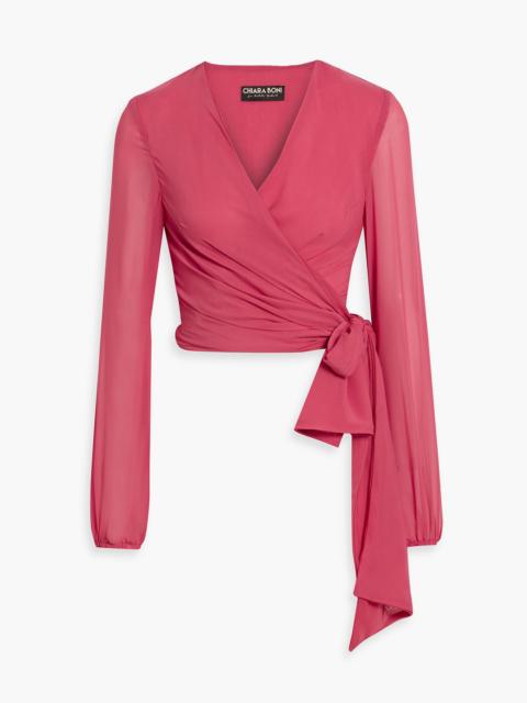 Other Designers Takao chiffon wrap top
