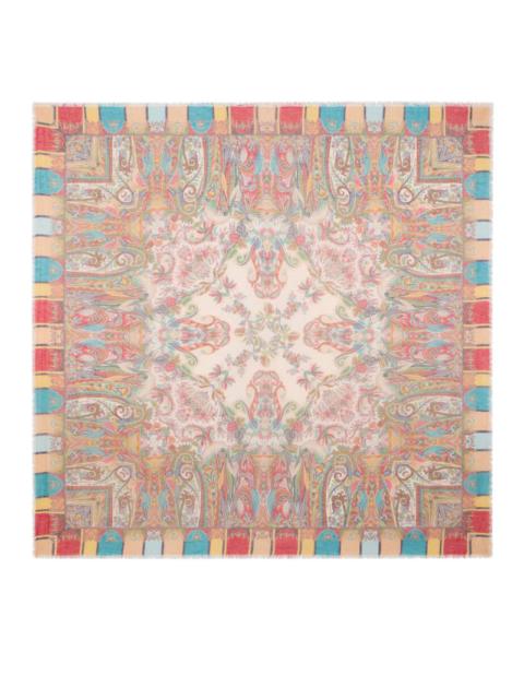 Etro Etro Women Modal Blend Scarf With Paisley Foliage Pattern