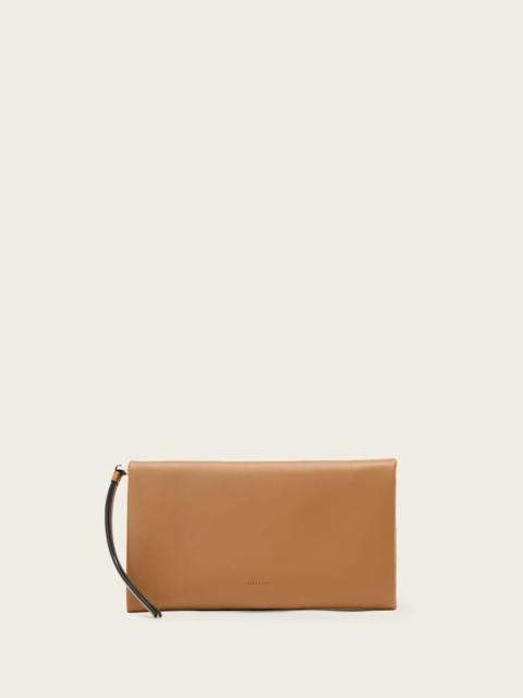 ALLSAINTS HARLUNA LEATHER CLUTCH BAG