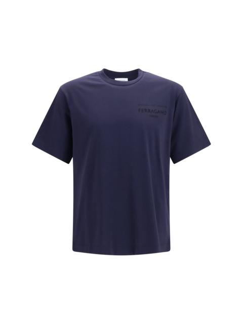 FERRAGAMO Ferragamo Logo T-shirt New Navy Men