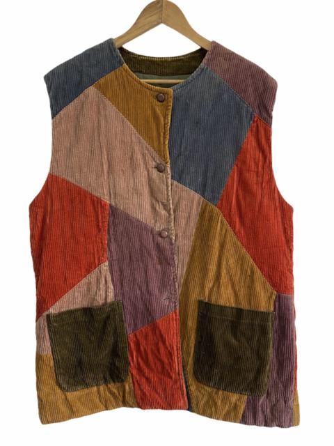 Other Designers Vintage - RARE Kapital Style Patchwork Corduroy Multicolour Vests