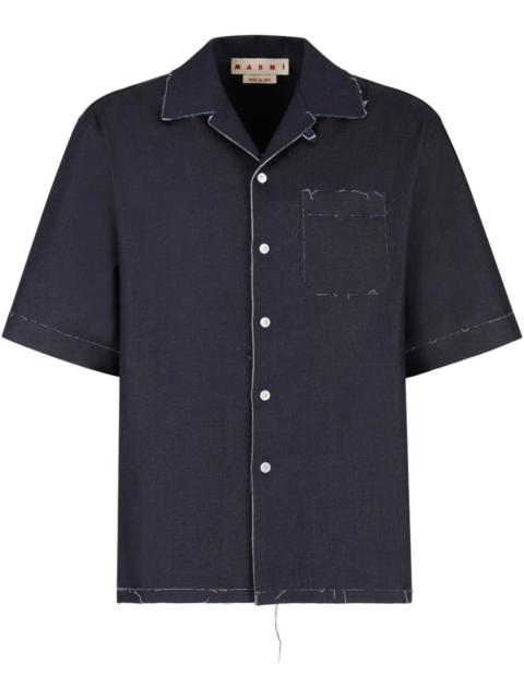 Marni Men Short-Sleeved Denim Shirt