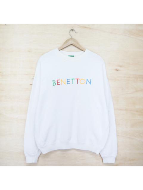 Other Designers Vintage 90s United Colors Of BENETTON Big Logo Embroidered Sweater Sweatshirt Pullover Jumper